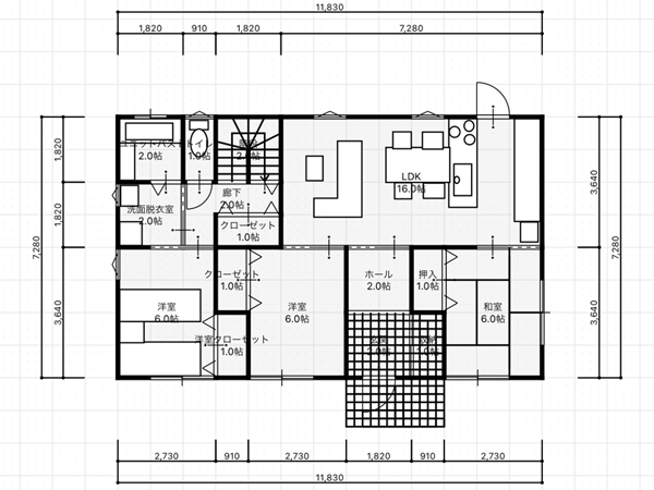 間取りプラン 建坪約26坪 ほど良い距離感が嬉しい上下分離型の二世帯住宅