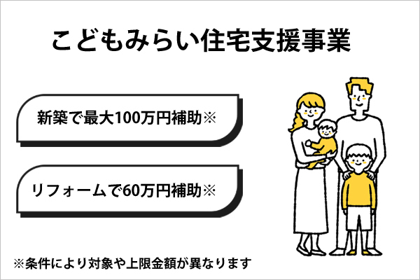 こどもみらい住宅支援事業の補助金を活用　※受付を終了しました